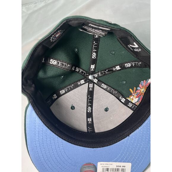 Oakland A's MLB NE "Groovy" 9xWorld Series Champs Fitted Hat Green Size 7 3/8 - Picture 8 of 10